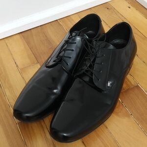 Versace Black Patent Leather Oxfords